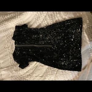 Sequin Mini Dress (black)
